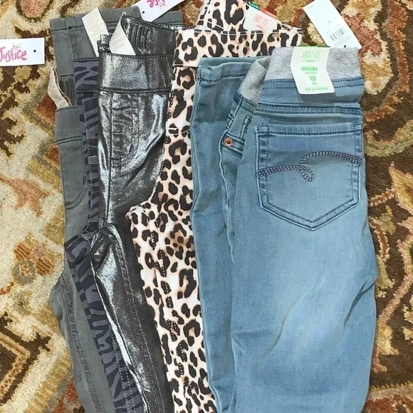 LOT OF 5 ALL NWT JUSTICE SZ 10 SLIM - Picture 1 of 7